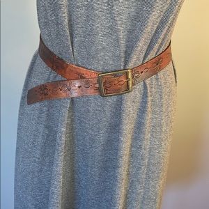 Southwestern leather belt